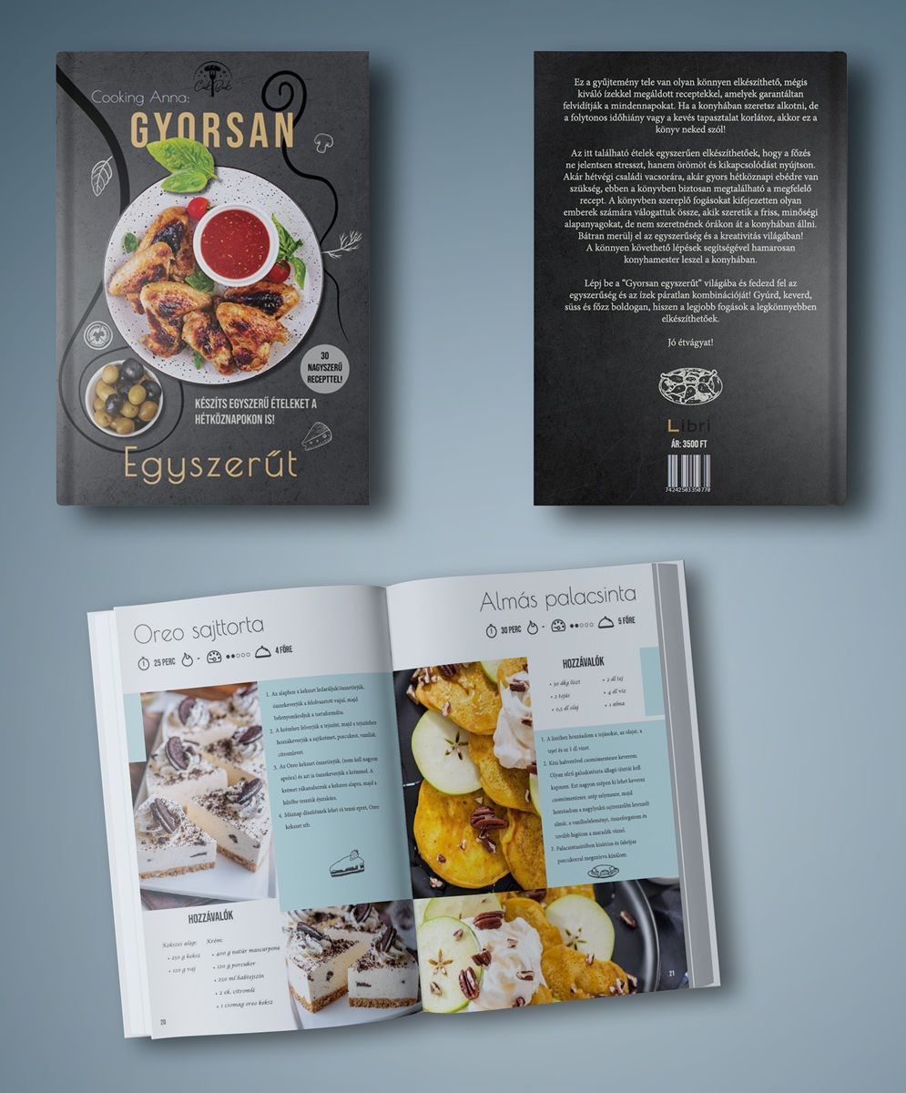Gyorsan egyszerűt receptkönyv – grafikai vizsgamunka